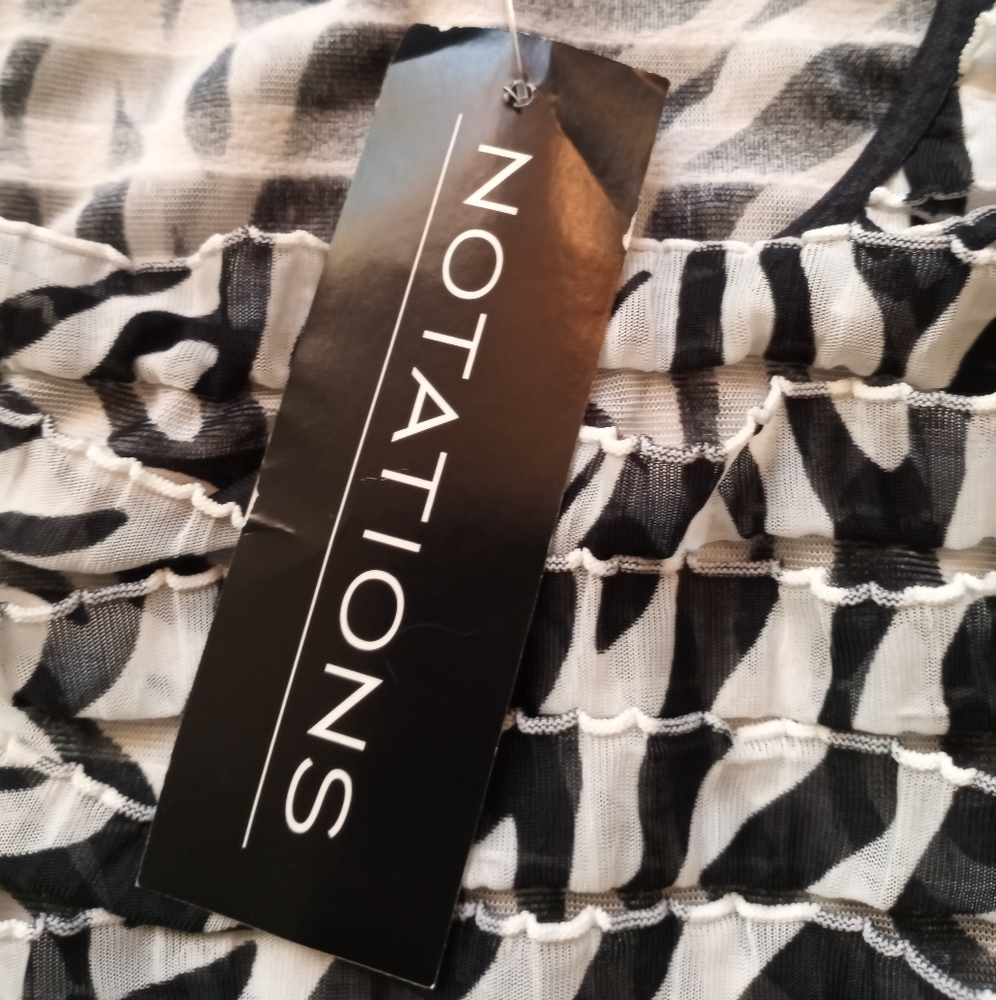 NWT Notations  Ruffled Layers Top - Picture 5 of 6